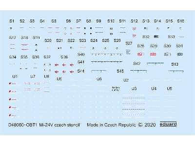 Mi-24V stencils Czech 1/48 - image 1