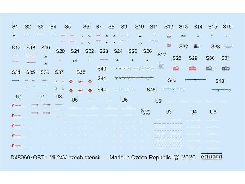 Mi-24V stencils Czech 1/48 - image 1