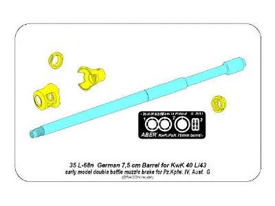 75mm barrel for KwK40L/43 w/early muzzle brake for Pz.Kpfw.VI.G - image 10