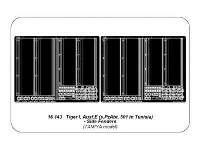 Tiger I, E Tunisia 501 abt.- Side fenders - image 16