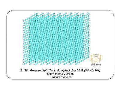 Pz.Kpfw.I Ausf. A/B -track link pins x 200 pcs. - image 8