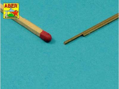 Brass square rods 1,0mm length 245mm x2 pcs. - image 2