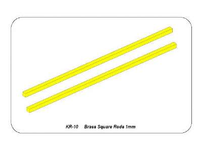 Brass square rods 1,0mm length 245mm x2 pcs. - image 4