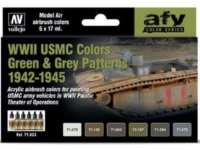 Model Air Set WWII USMC Colors Green & Grey Patterns 1942-1945 - image 1