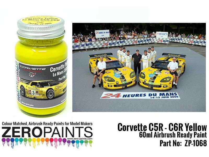 1068 Yellow Paint For Corvettes C5r-c6r - image 1