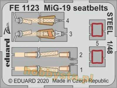 MiG-19 seatbelts STEEL 1/48 - image 1