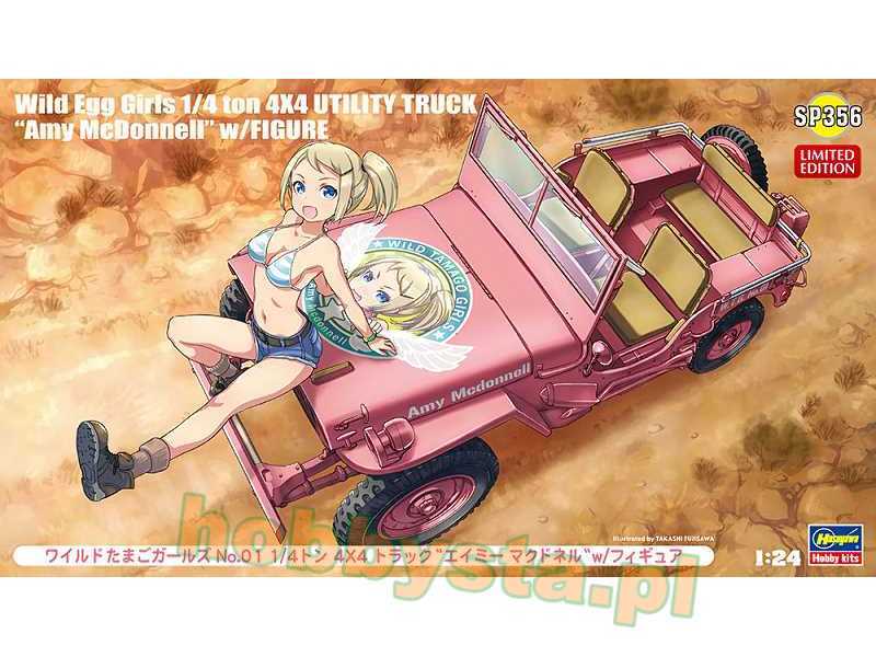 52156 Wild Egg Girls No.01 1/4 Ton 4x4 Utility Truck Amy Mcdonne - image 1