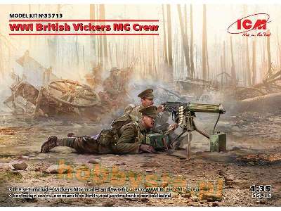 WWI British Vickers MG Crew (Vickers MG & 2 figures) - image 1