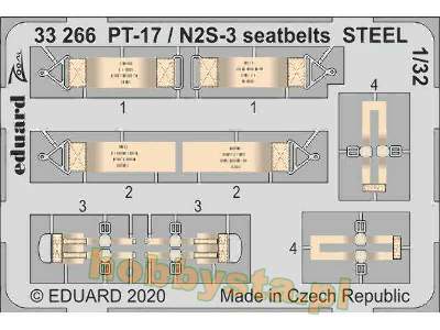 PT-17 / N2S-3 seatbelts STEEL 1/32 - image 1