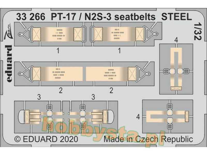 PT-17 / N2S-3 seatbelts STEEL 1/32 - image 1