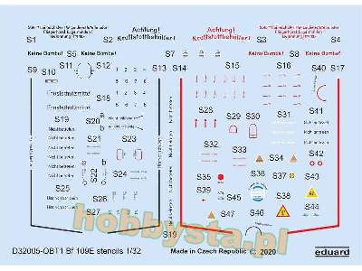 Bf 109E stencils 1/32 - image 1