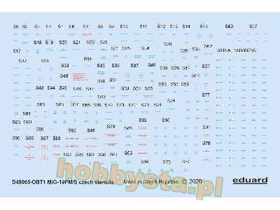 MiG-19 stencils Czech 1/48 - image 1