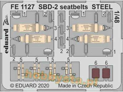 SBD-2 seatbelts STEEL 1/48 - image 1
