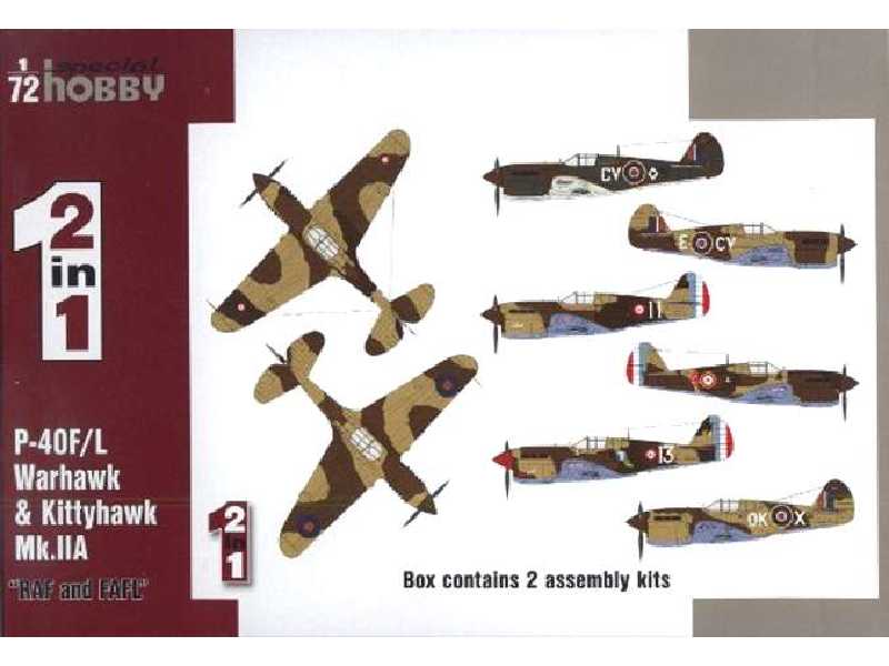 Curtiss P-40F/L Warhawk and Kittyhawk Mk.IIA - 2 kits - image 1