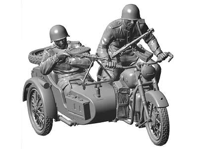 Soviet Motorcycle M-72 with Sidecar and Crew - image 6