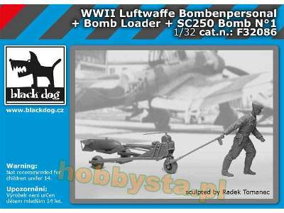 WWii Luftwaffe Bombenpersonal + Bomb Loader + Sc250 Bomb N°1 - image 1