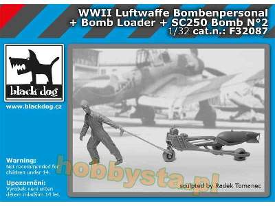 WWii Luftwaffe Bombenpersonal + Bomb Loader + Sc250 Bomb N°2 - image 1