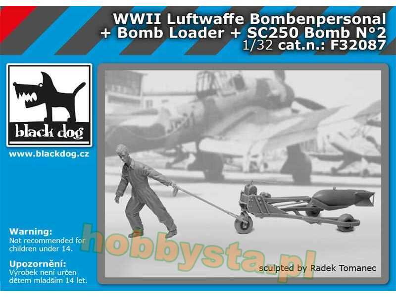 WWii Luftwaffe Bombenpersonal + Bomb Loader + Sc250 Bomb N°2 - image 1