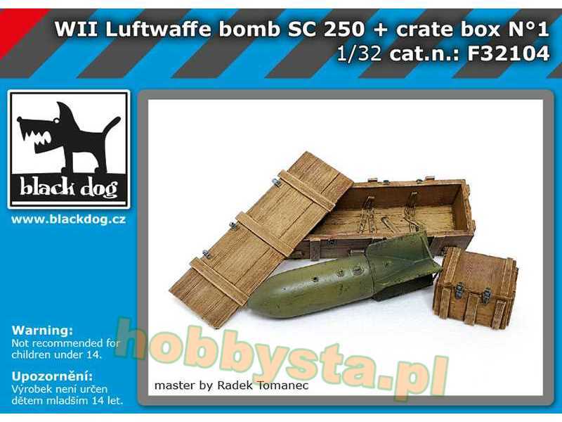 WW Ii Luftwaffe Bomb Sc 250 + Crate Box N°1 - image 1