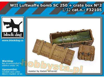 WW Ii Luftwaffe Bombs Sc 250 + Crate Box N°2 - image 1
