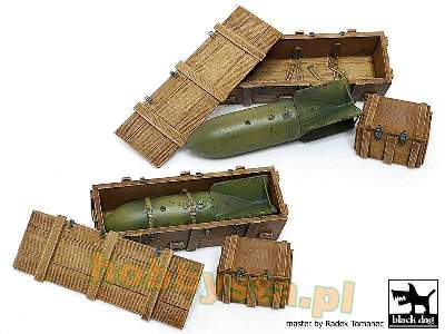 WW Ii Luftwaffe Bombs Sc 250 + Crate Boxes - image 2