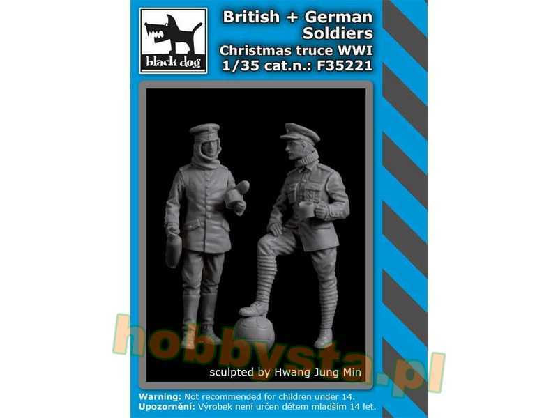 British + German Soldiers Christmas Truce WWi - image 1