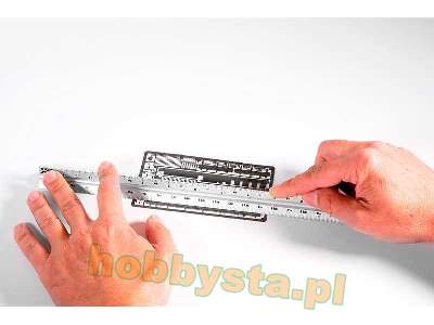 Metallic Multi Scale Triangular Ruler - image 2