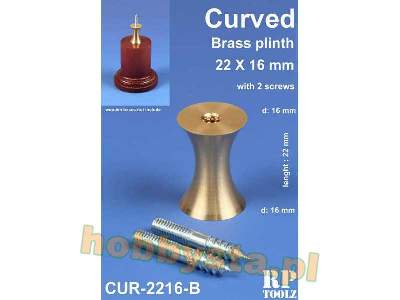 Curved Brass Plinth 22x16 mm - image 1