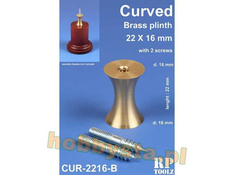 Curved Brass Plinth 22x16 mm - image 1