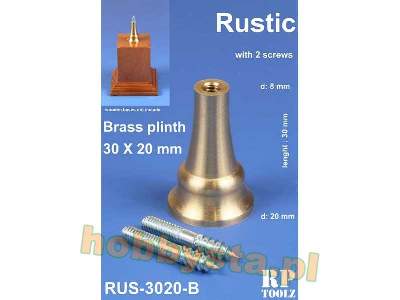 Rustic Brass Plinth 30x20 mm - image 1