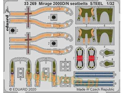 Mirage 2000D/ N seatbelts STEEL 1/32 - image 1