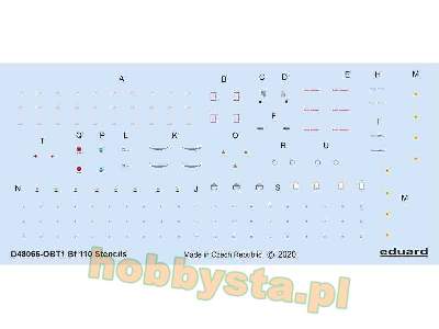 Bf 110 stencils 1/48 - image 1