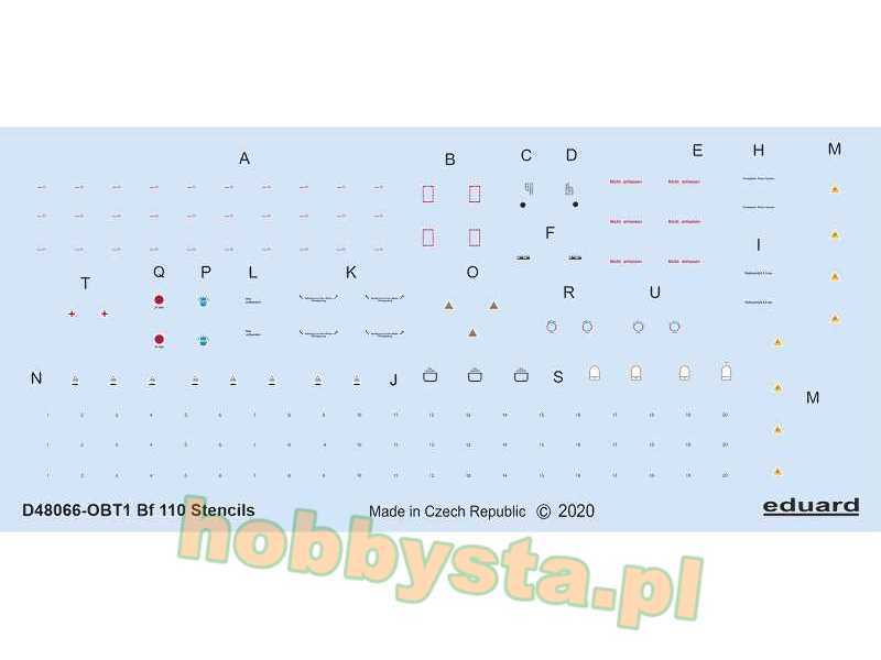 Bf 110 stencils 1/48 - image 1