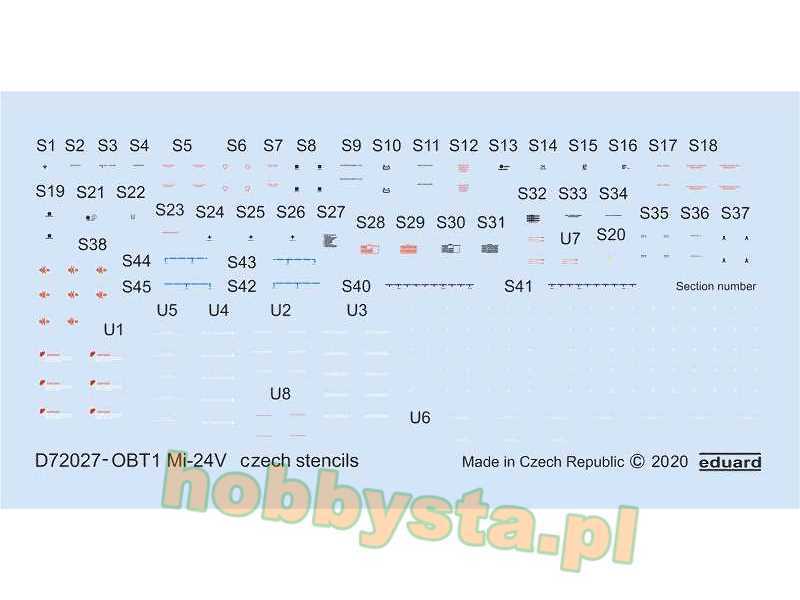 Mi-24V stencils Czech 1/72 - image 1