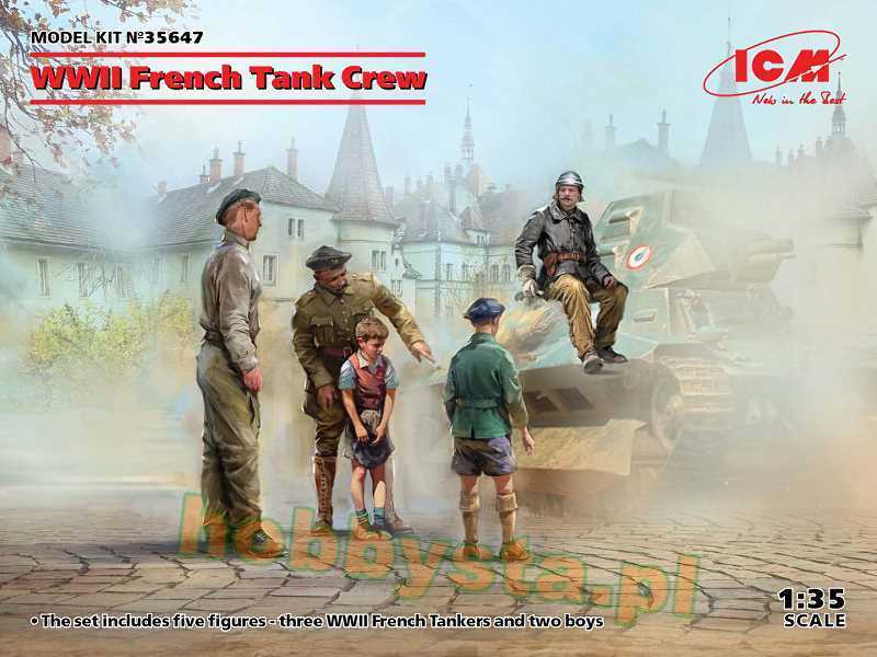 WWII French Tank Crew - 5 figures - image 1