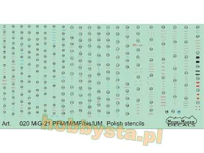 Mig-21pfm/M/Mf/Bis Polish Stencils - image 1