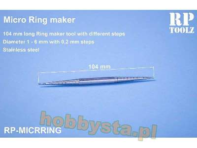 RP Toolz Stainless Steel Micro Conical Roller Length: 125mm, Conical: 0-6mm