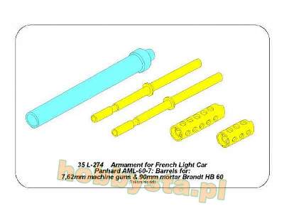 Armament for AML-60-7 barrelS for 7,62mm guns &amp; 90mm mortar - image 14