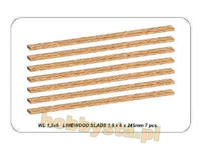 Limewood slats 1,5 x 6 x 245mm x 7 pcs. - image 4
