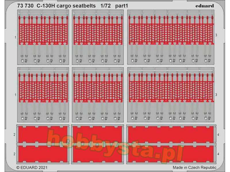 C-130H cargo seatbelts 1/72 - Zvezda - image 1