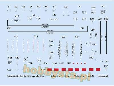 Spitfire Mk. II stencils 1/48 - image 1