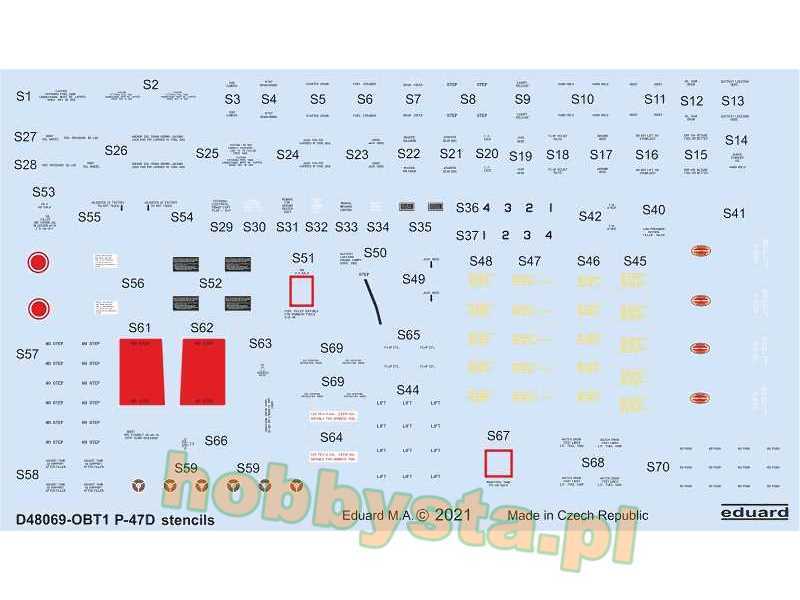 P-47D stencils 1/48 - image 1