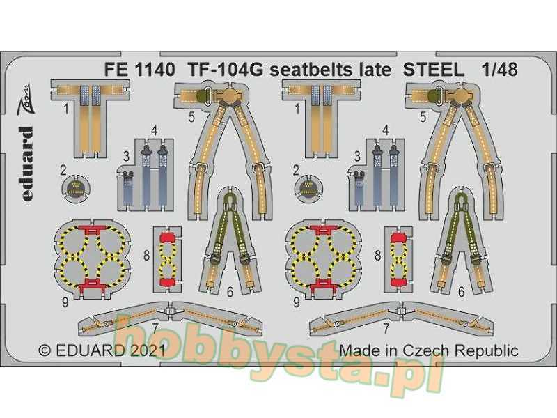TF-104G seatbelts late STEEL 1/48 - image 1