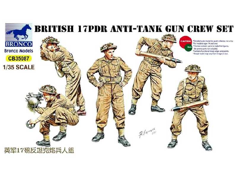 British 17 Pdr Anti-Tank Gun Crew Set - image 1