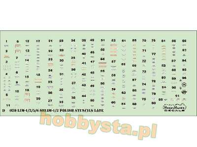 Lim-1/2/5/6/Sblim-1/2 Polish Stencils Late - image 1