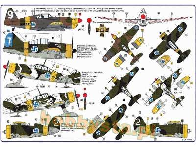 B.Roc, Ms 406, Bf 109 G-6, Buffalo, Fokker D.Xxi, I-153 - image 3