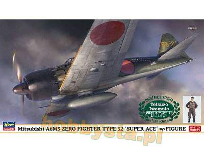 Mitsubishi A6m5 Zero Fighter Type 52 'super Ace' W/Figure Tetsuz - image 1