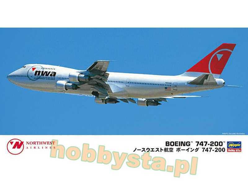 1/150 Northwest Airlines Boeing B747-400 Passenger Aircraft Airplane w/ LED Ligh 
