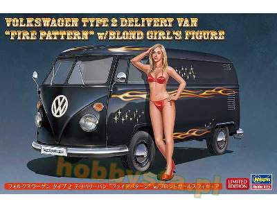 52264 Volkswagen Type 2 Delivery Van Fire Pattern W/Blond Girl's - image 1