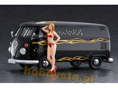 52264 Volkswagen Type 2 Delivery Van Fire Pattern W/Blond Girl's - image 2